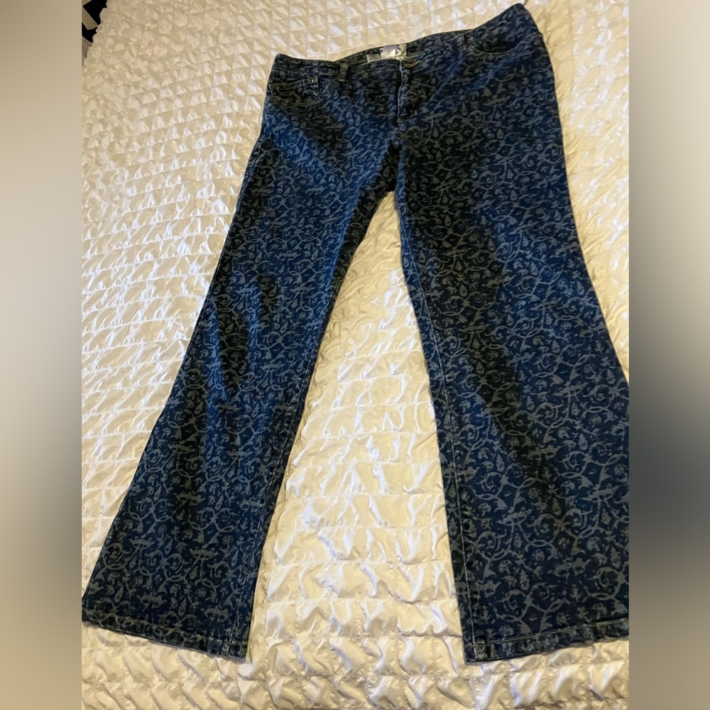 Jones Nee York Sport vintage damask print jeans